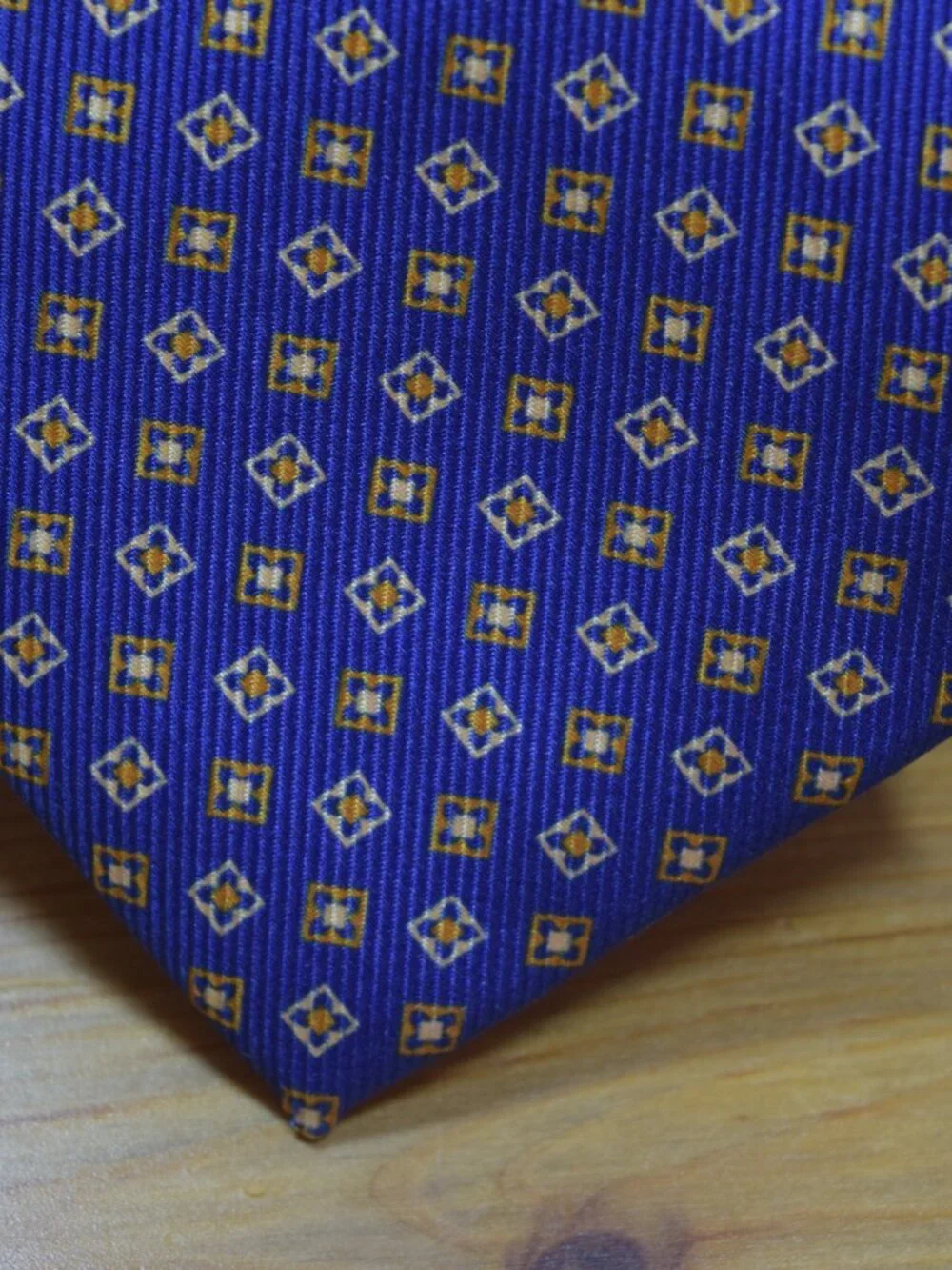 $590 BRIONI Handmade Blue Orange Squares Geometric Long XL Silk Tie Made Italy